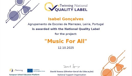 Selos Nacionais de qualidade -  Parabéns aos professores e alunos do Agrupamento!
